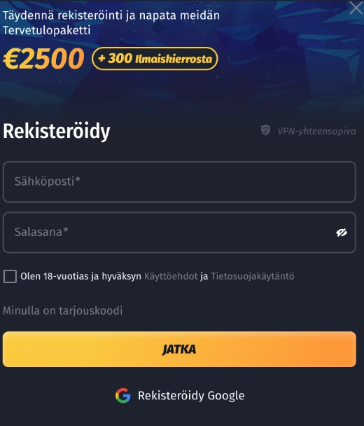 Rekisteröityminen